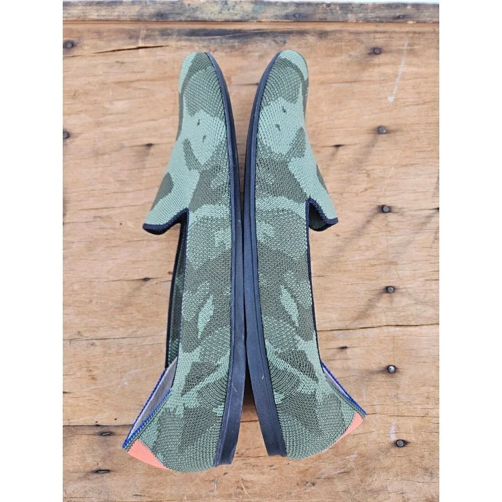 Rothy's The Loafer Olive Camo Womens 10.5 Shoes Camoflage